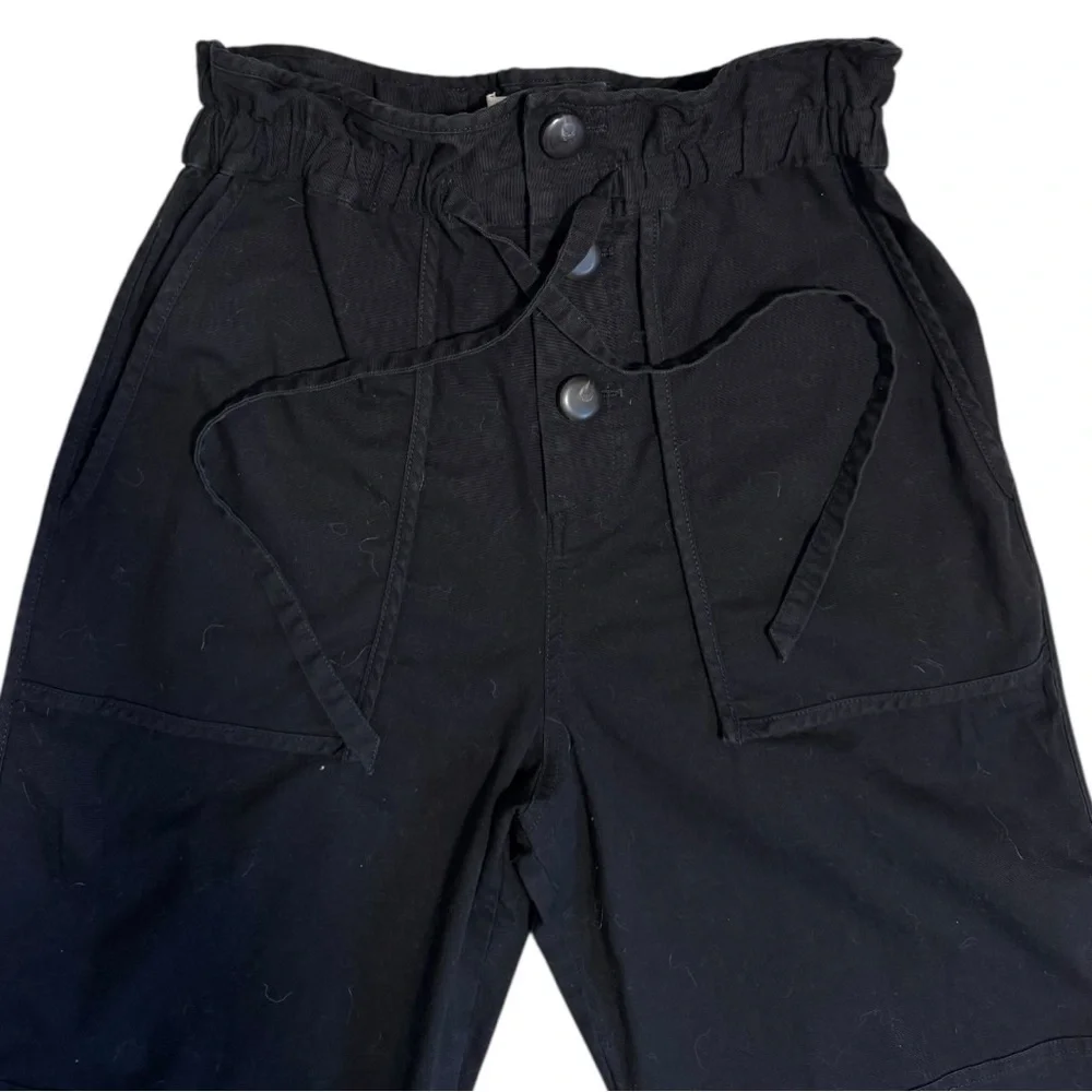 Sea NY Scout Twill Tie Waist Utility Pants Black Size 4 - Picture 8 of 14